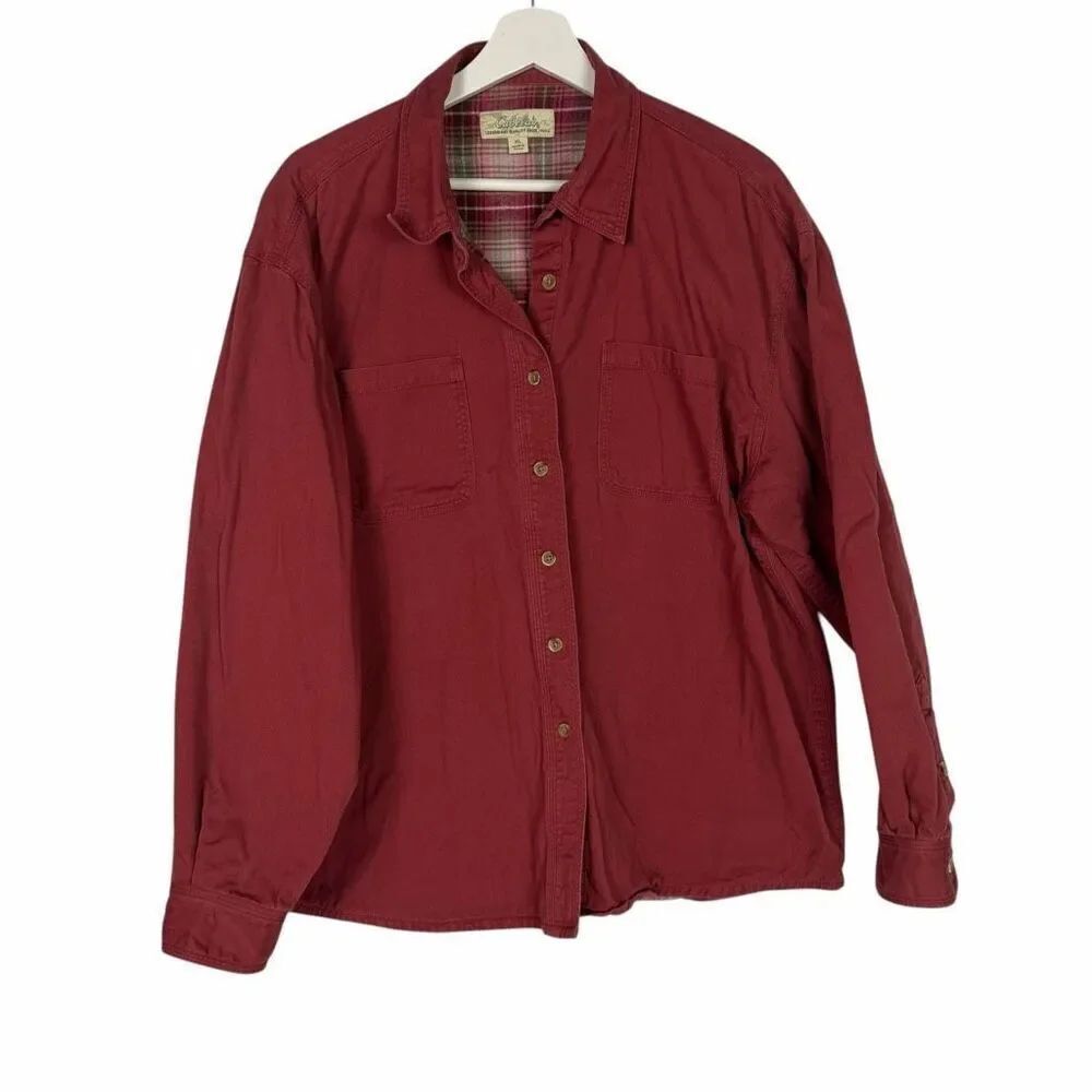 Cabela's Women’s Flannel Lined Top size XL Rust